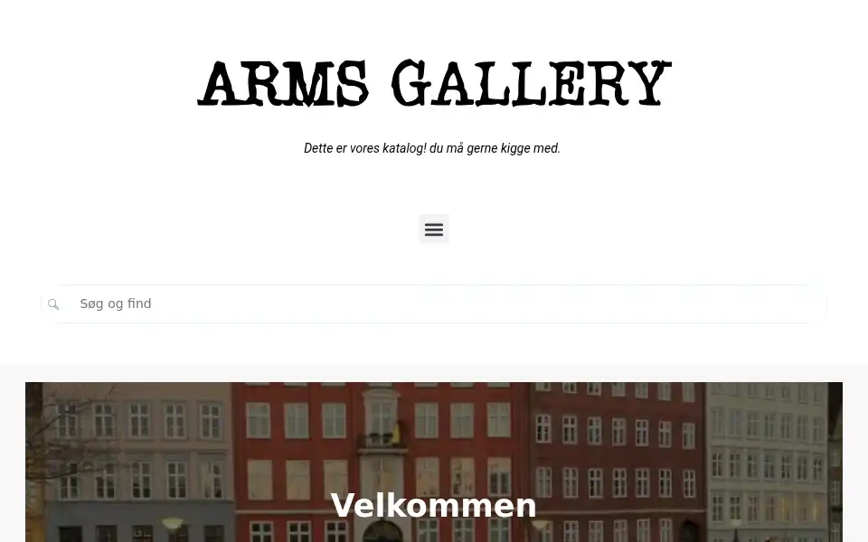Screenshot of arms-gallery.dk