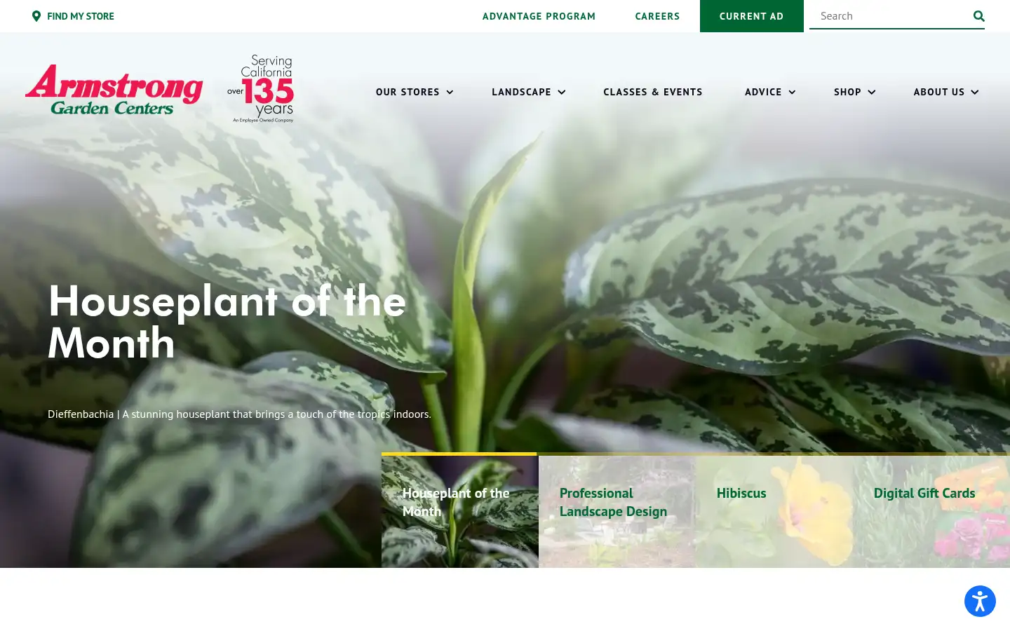 Screenshot of armstronggarden.com