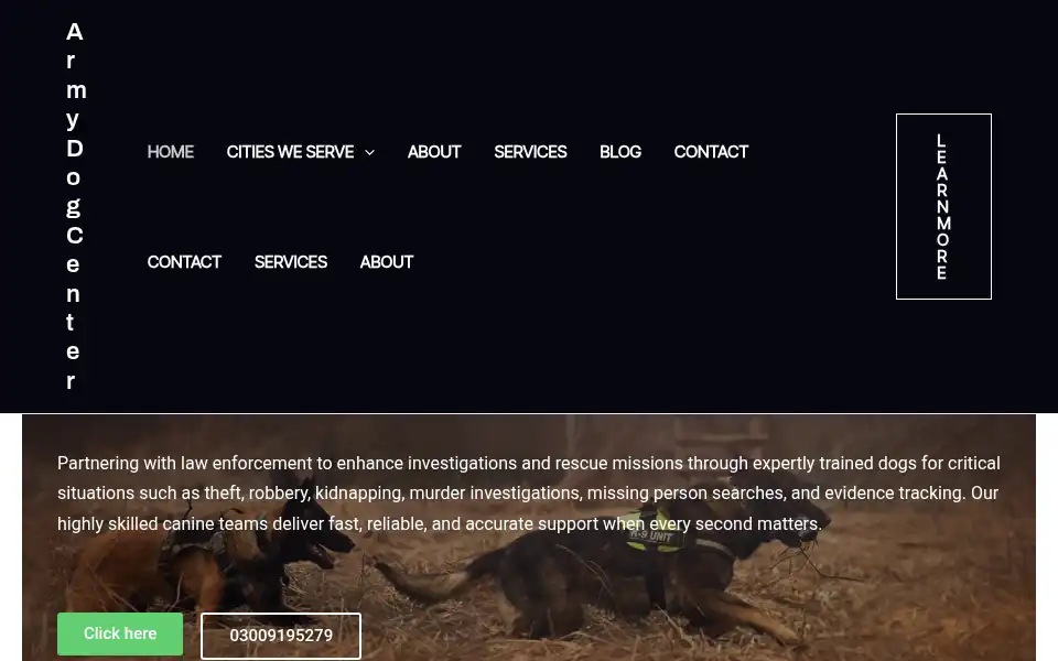 Screenshot of armydogcenters.pk