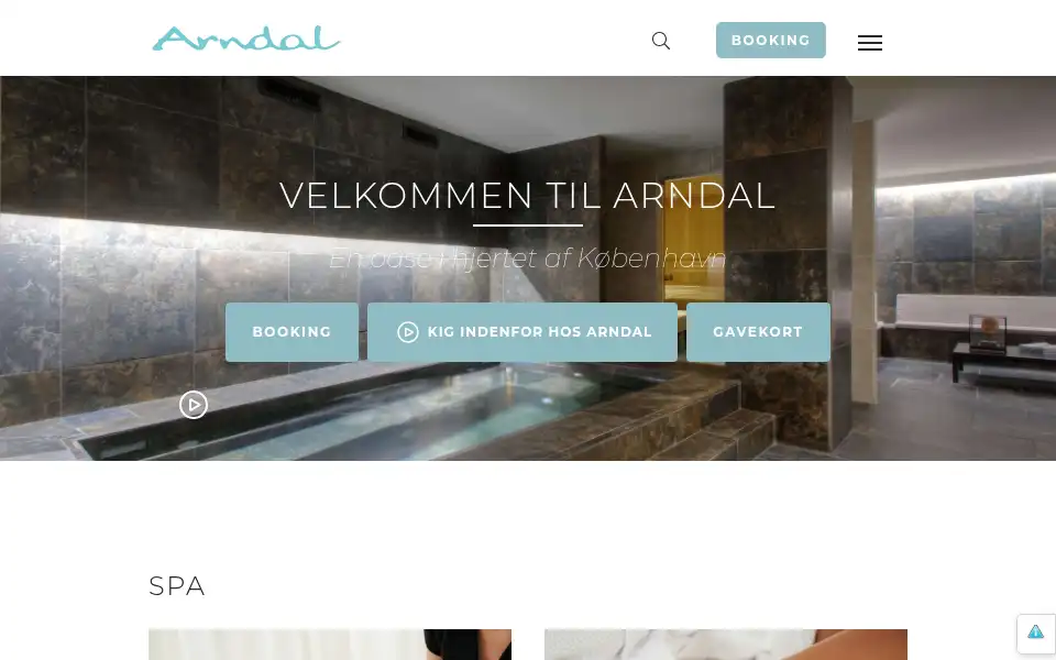Screenshot of arndalspa.dk