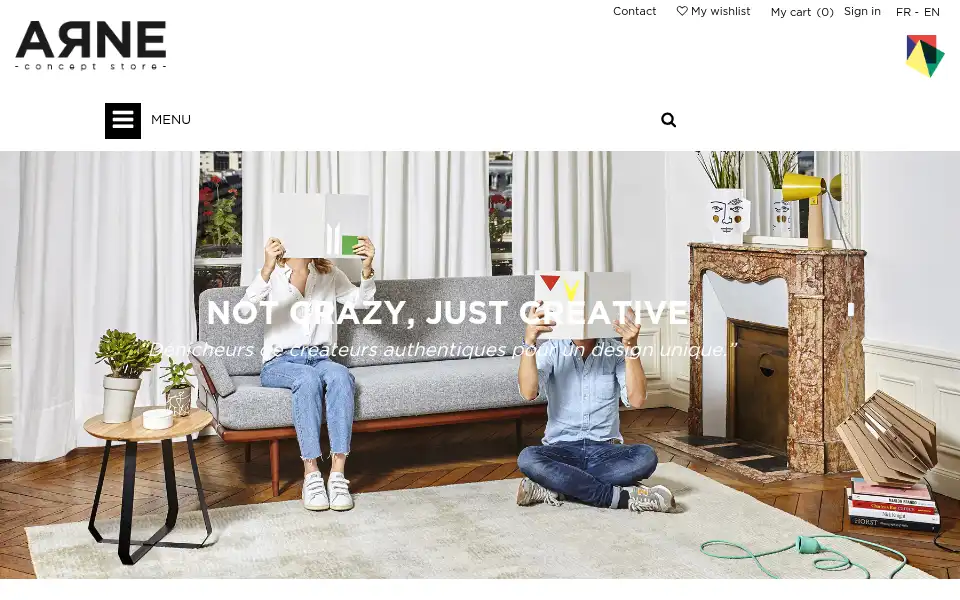 Screenshot of arneconcept.com