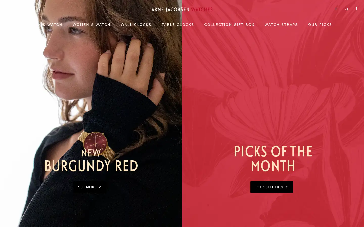 Screenshot of arnejacobsenwatches.com
