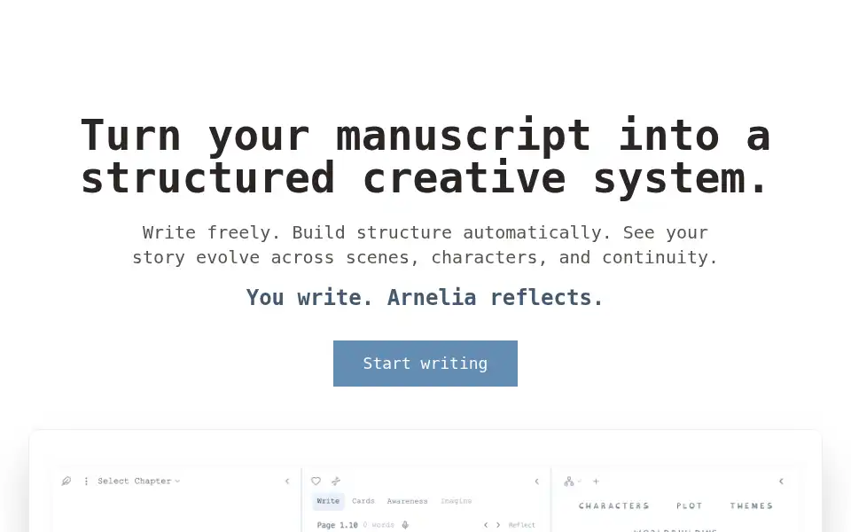 Screenshot of arnelia.ca