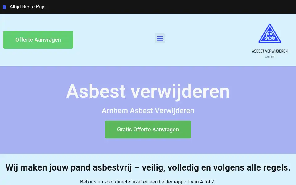 Screenshot of arnhemasbestverwijderen.com