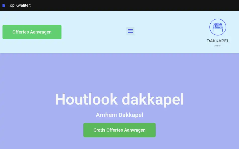 Screenshot of arnhemdakkapel.com