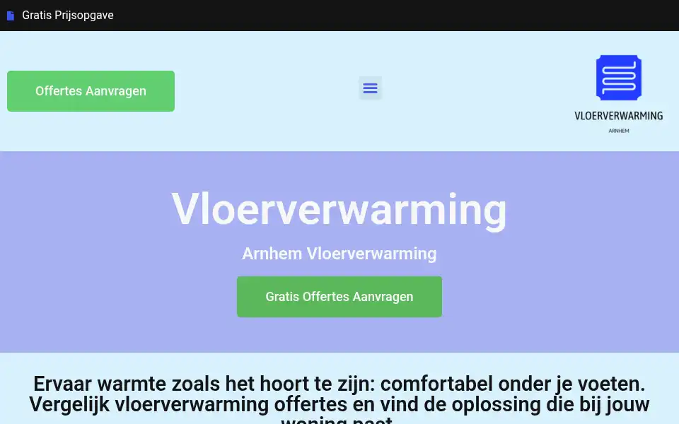 Screenshot of arnhemvloerverwarming.com