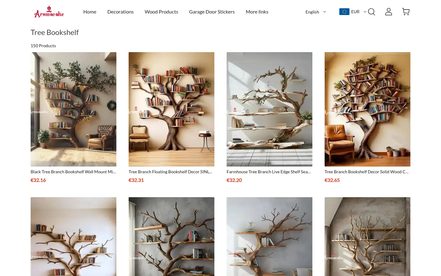 Screenshot of aromacake.com