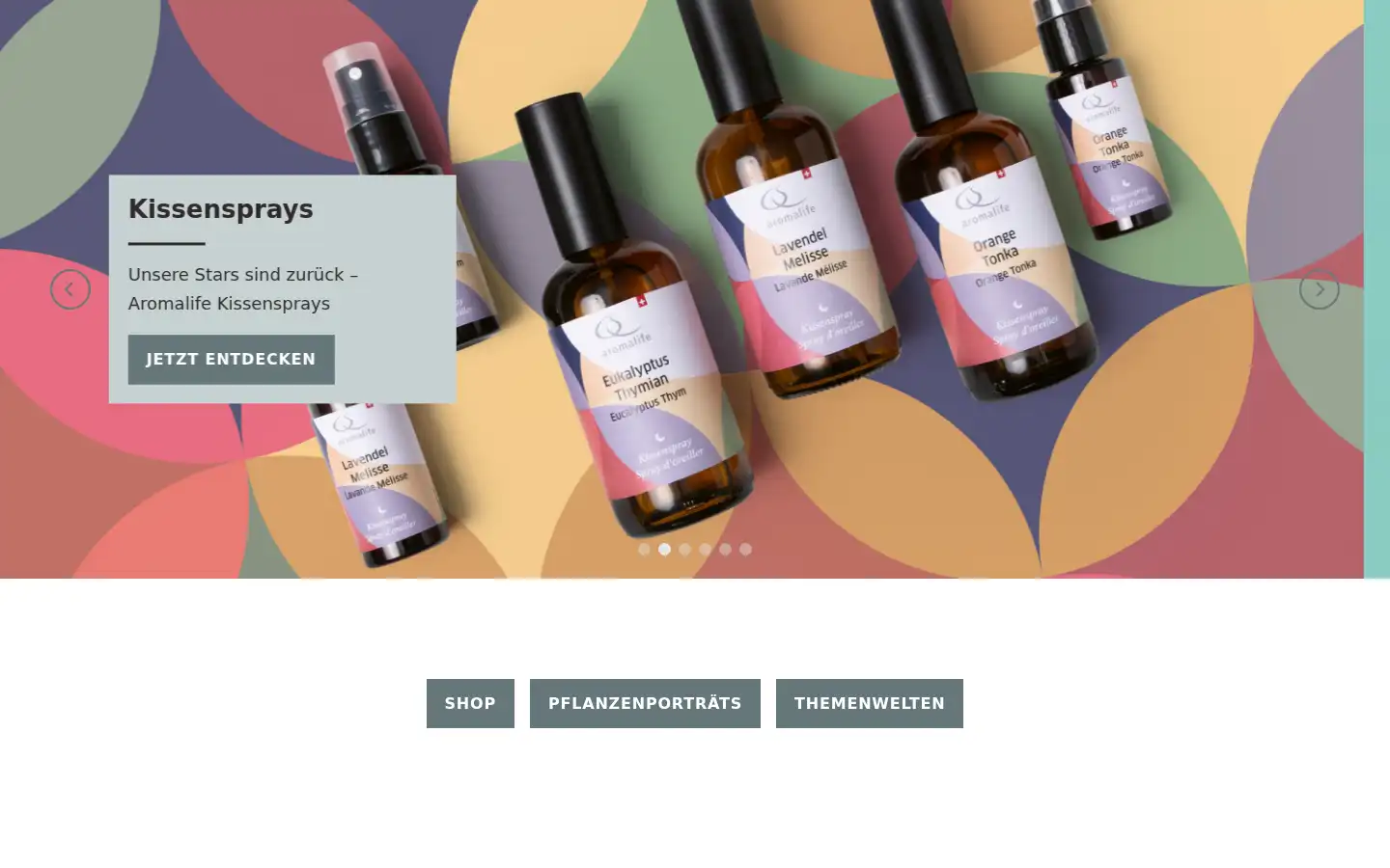 Screenshot of aromalife.ch