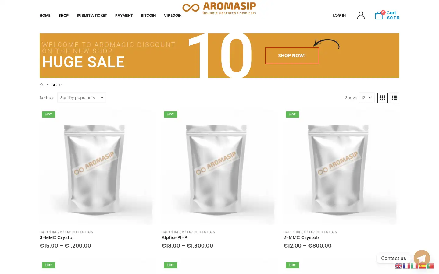 Screenshot of aromasip.net