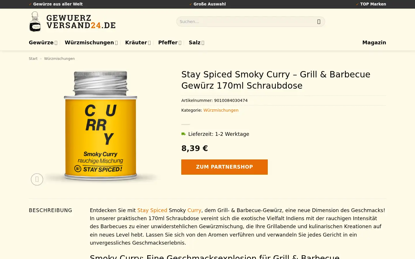 Screenshot of aromatikus.de
