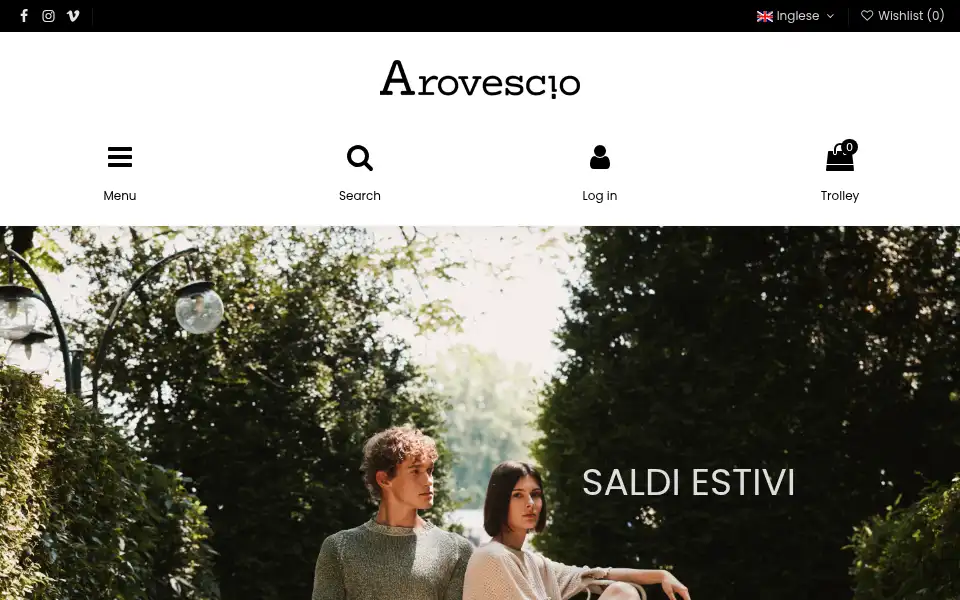 Screenshot of arovescio.shop