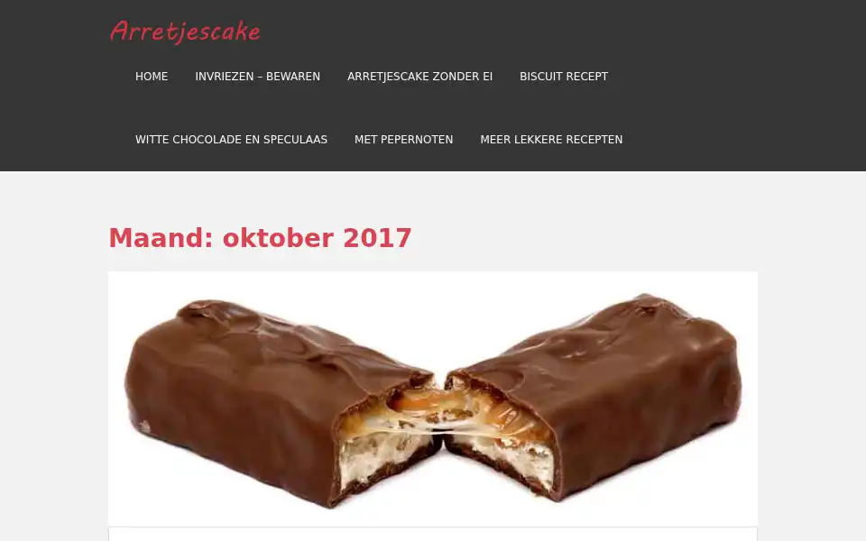 Screenshot of arretjescake.eu