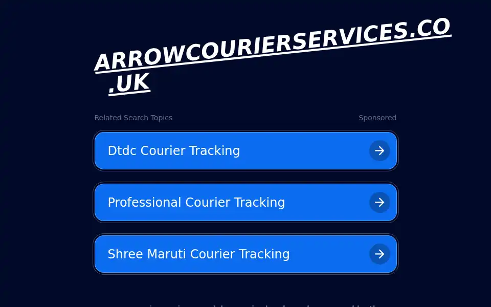 Screenshot of arrowcourierservices.co.uk