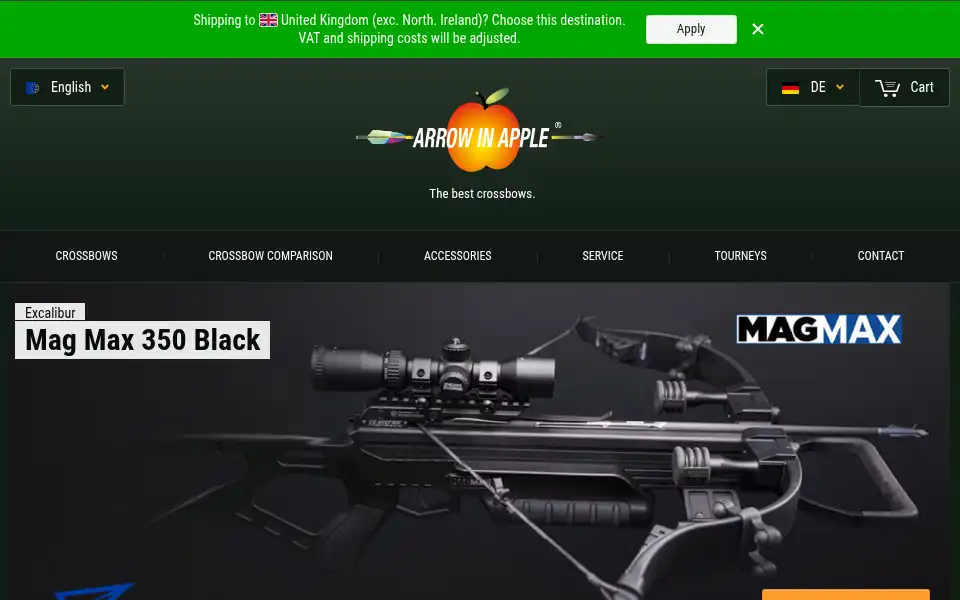 Screenshot of arrowinapple.com