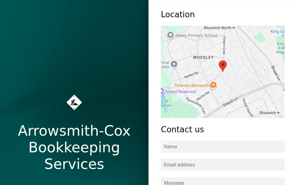 Screenshot of arrowsmithcoxbookkeeping.com
