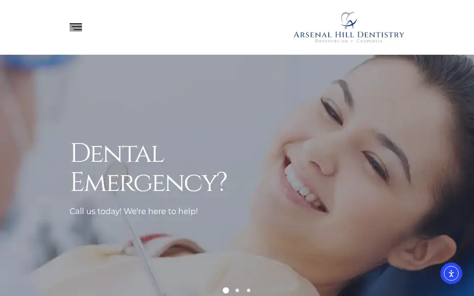 Screenshot of arsenalhilldentistry.com