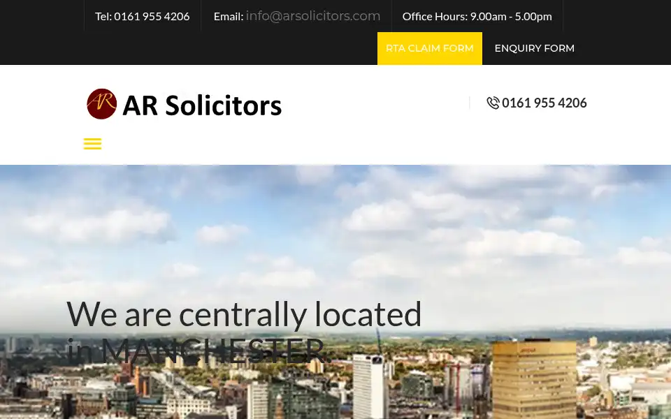 Screenshot of arsolicitors.com