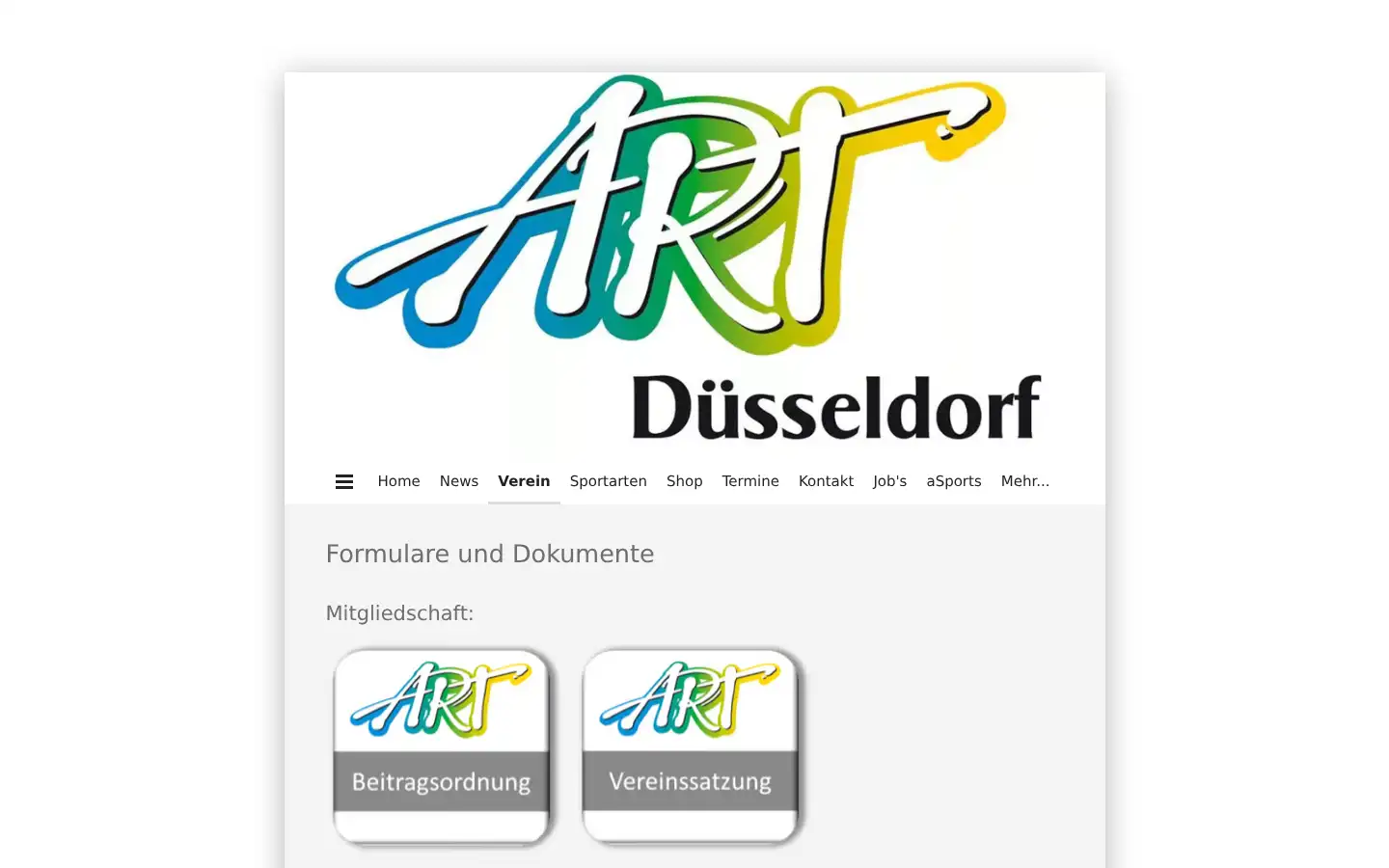 Screenshot of art-duesseldorf.de