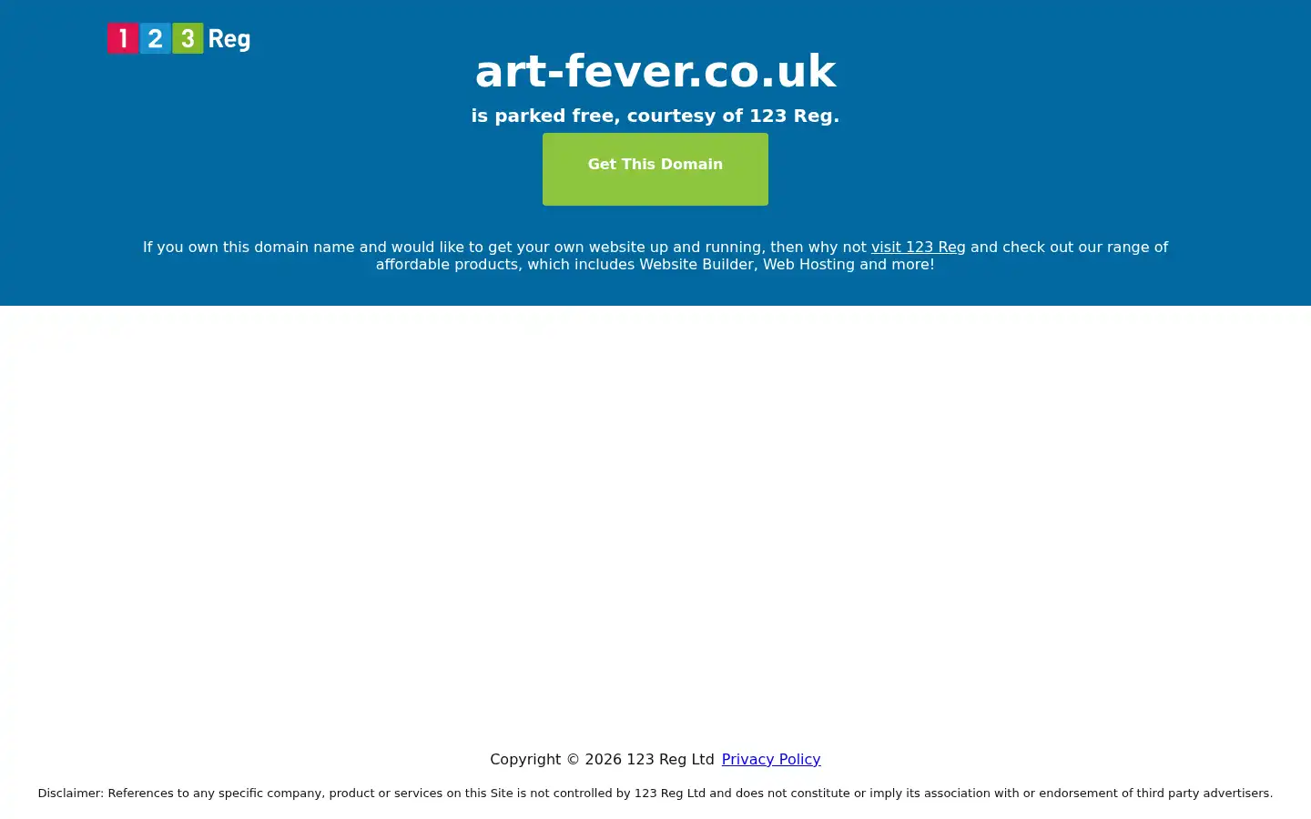 Screenshot of art-fever.co.uk