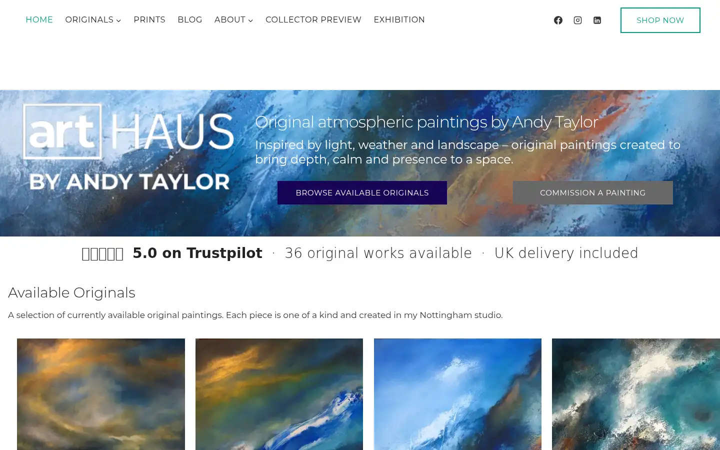 Screenshot of art-haus.co.uk
