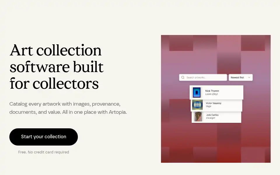 Screenshot of art-opia.com