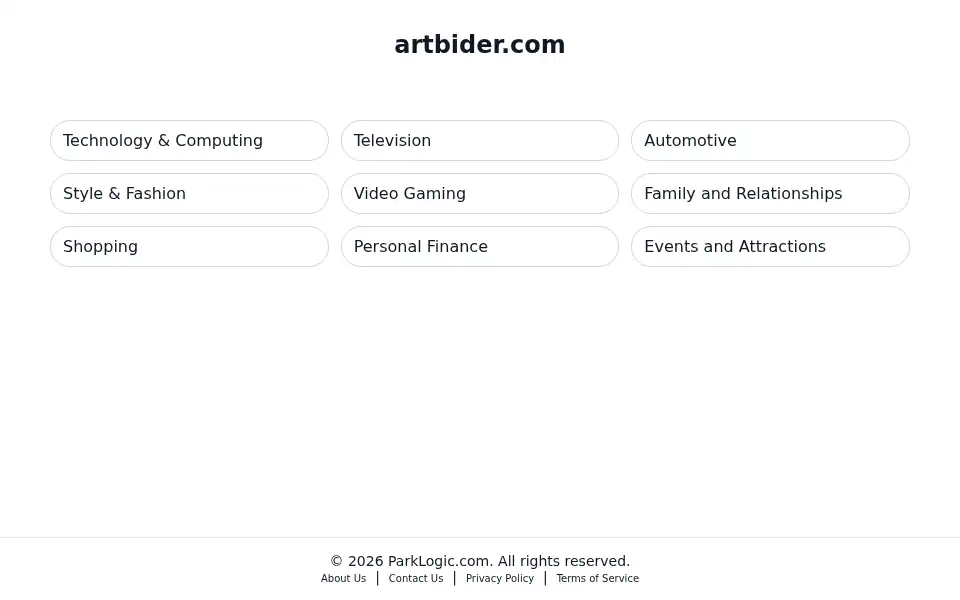 Screenshot of artbider.com