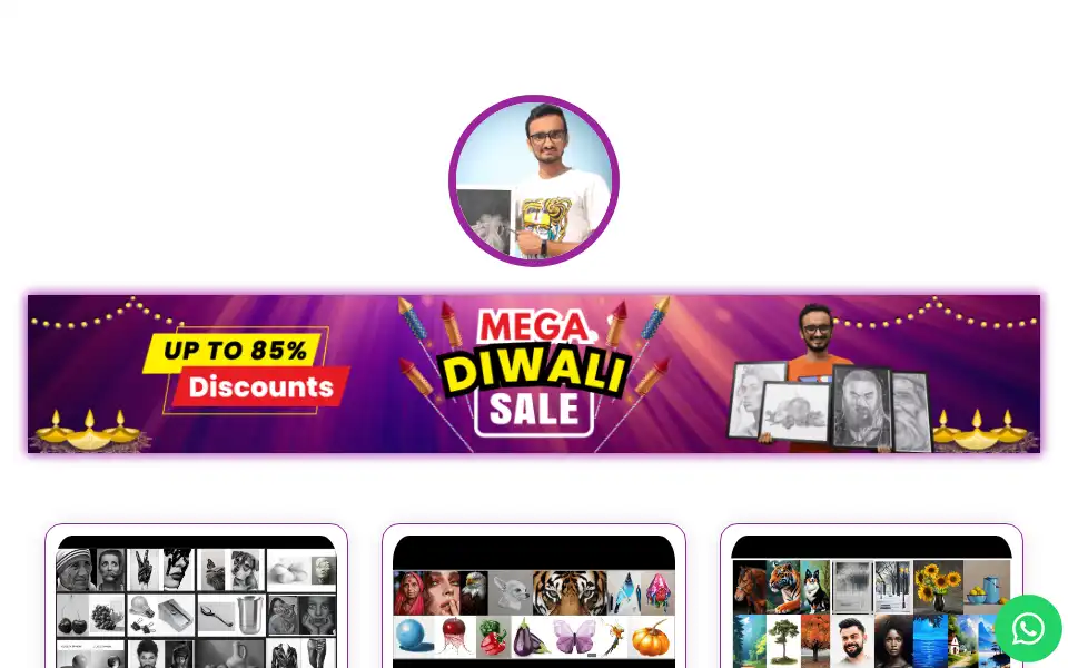 Screenshot of artbypravin.com