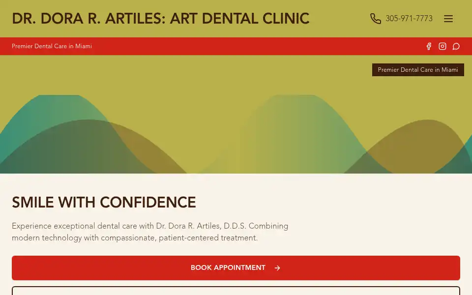 Screenshot of artdentalclinic.net