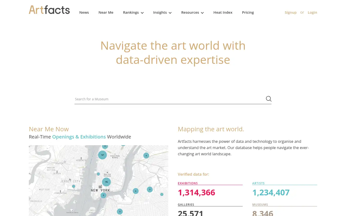 Screenshot of artfacts.net