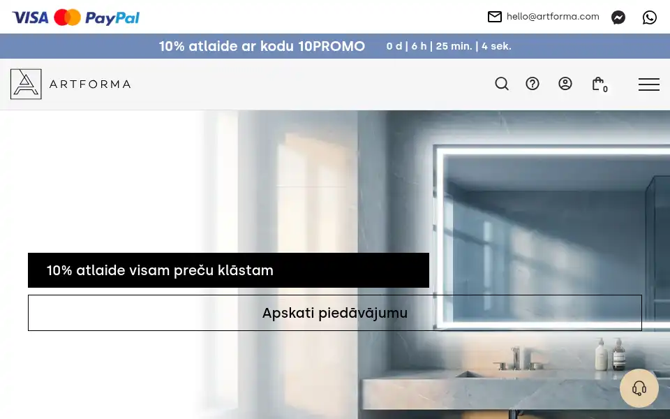 Screenshot of artforma.lv
