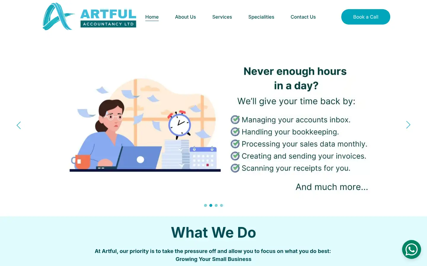 Screenshot of artfulaccountancy.co.uk