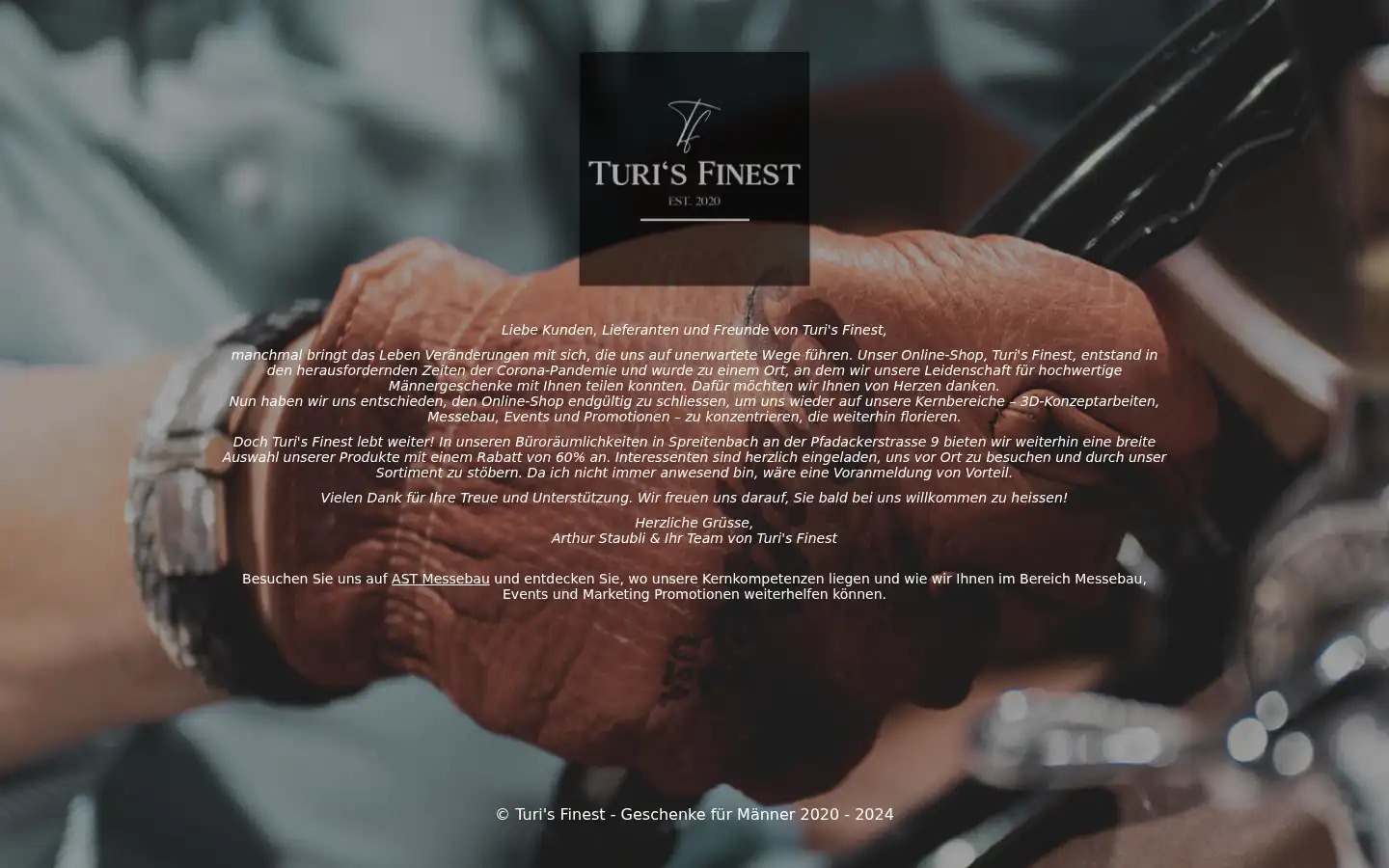 Screenshot of arthursfinest.com