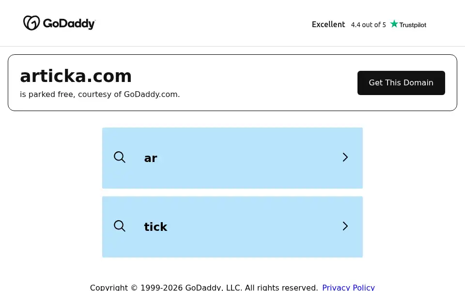 Screenshot of articka.com