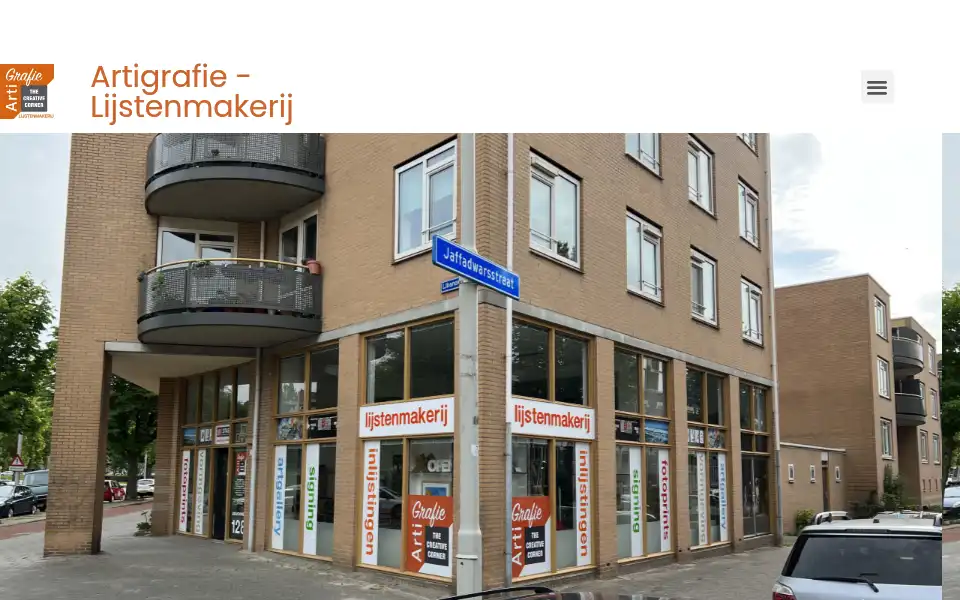 Screenshot of artigrafie.nl