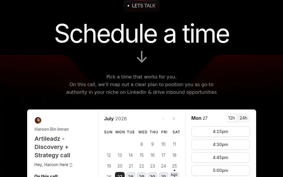 Screenshot of artileadz.com