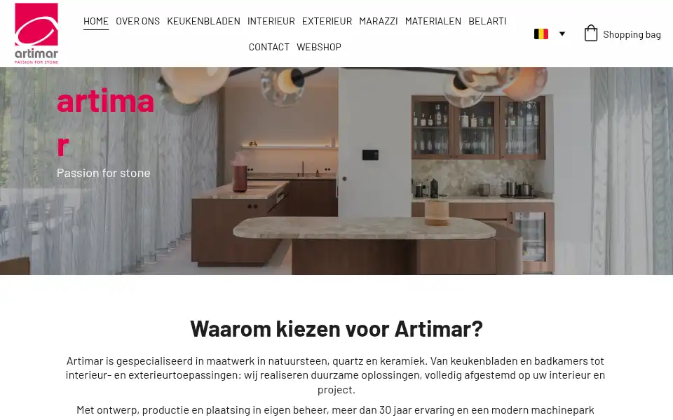 Screenshot of artimar.be