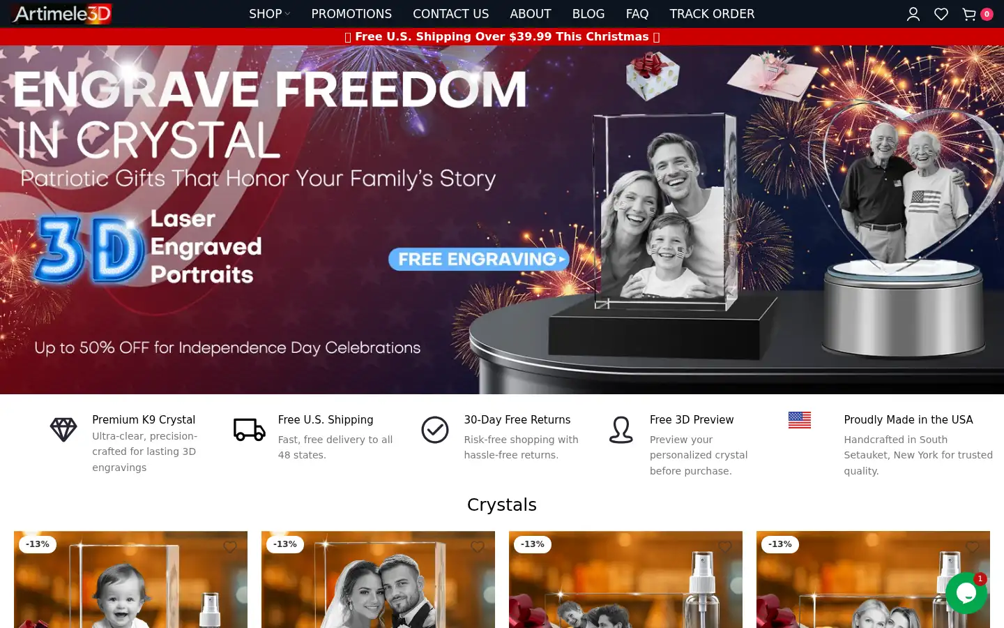 Screenshot of artimele3d.shop