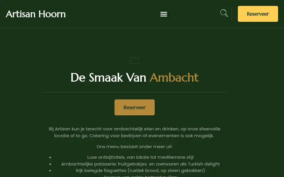 Screenshot of artisan-hoorn.nl