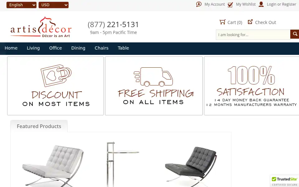 Screenshot of artisdecor.com