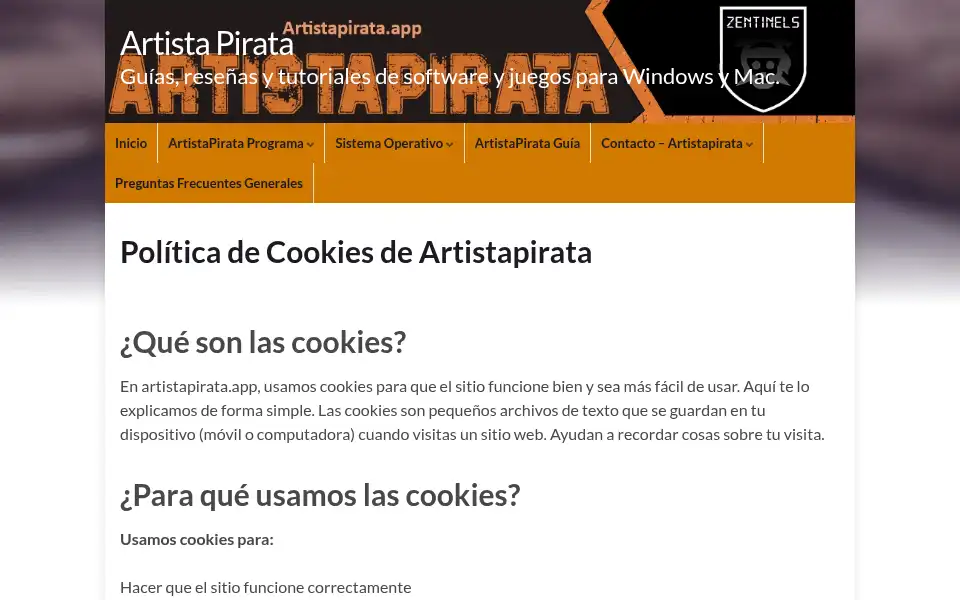 Screenshot of artistapirata.app