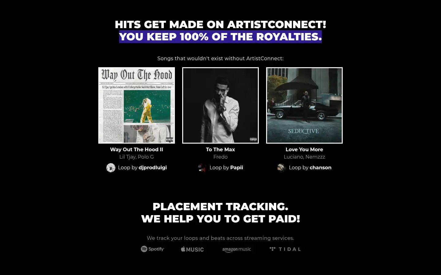 Screenshot of artistconnect.de