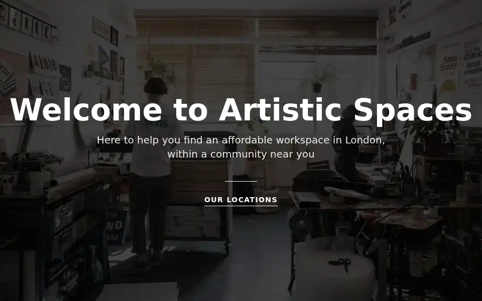 Screenshot of artistic-spaces.co.uk