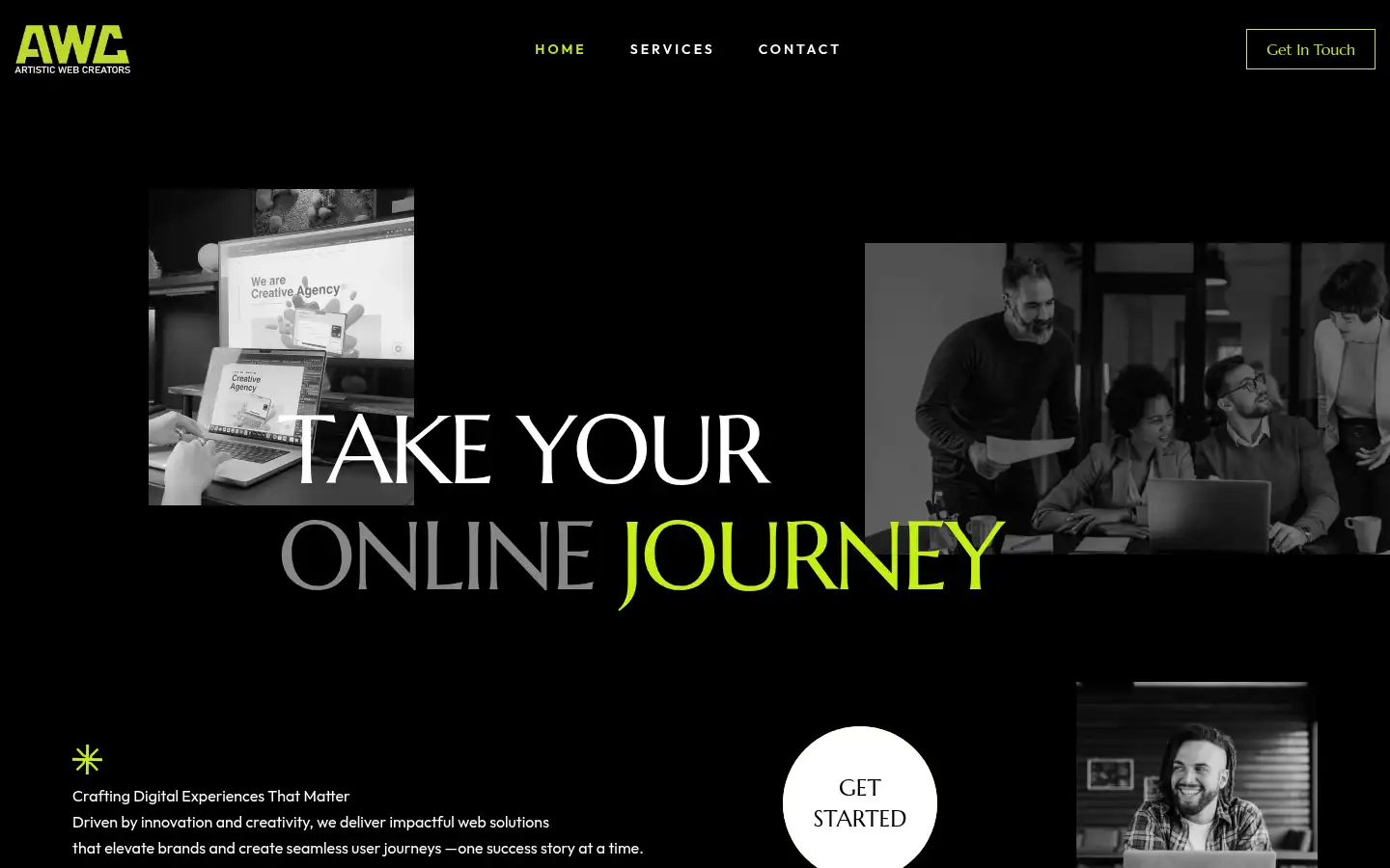 Screenshot of artisticwebcreators.com