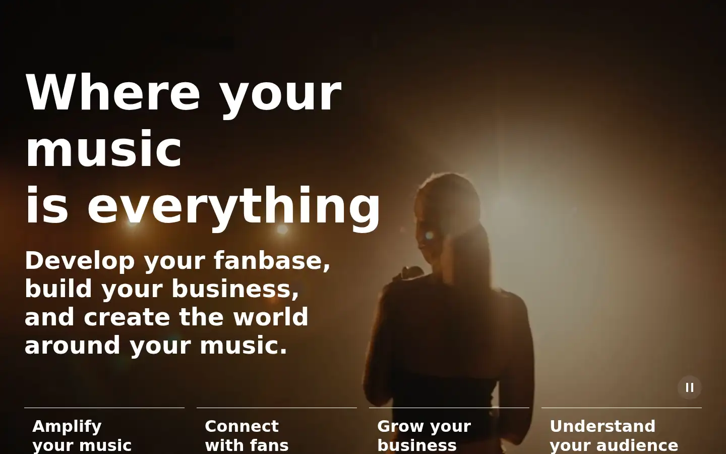 Screenshot of artists.spotify.com