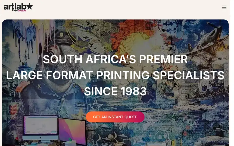 Screenshot of artlab.co.za