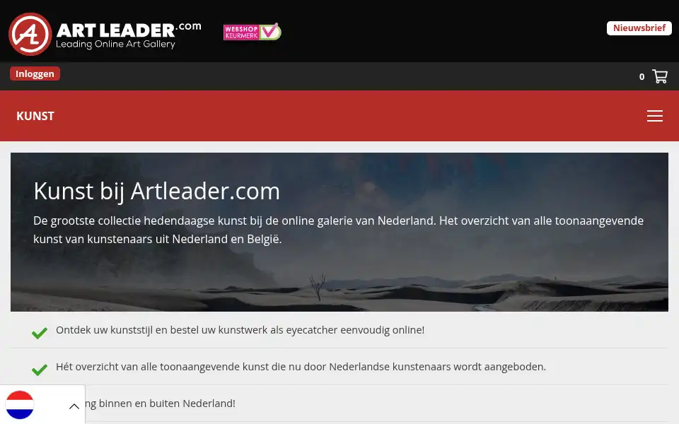 Screenshot of artleader.com