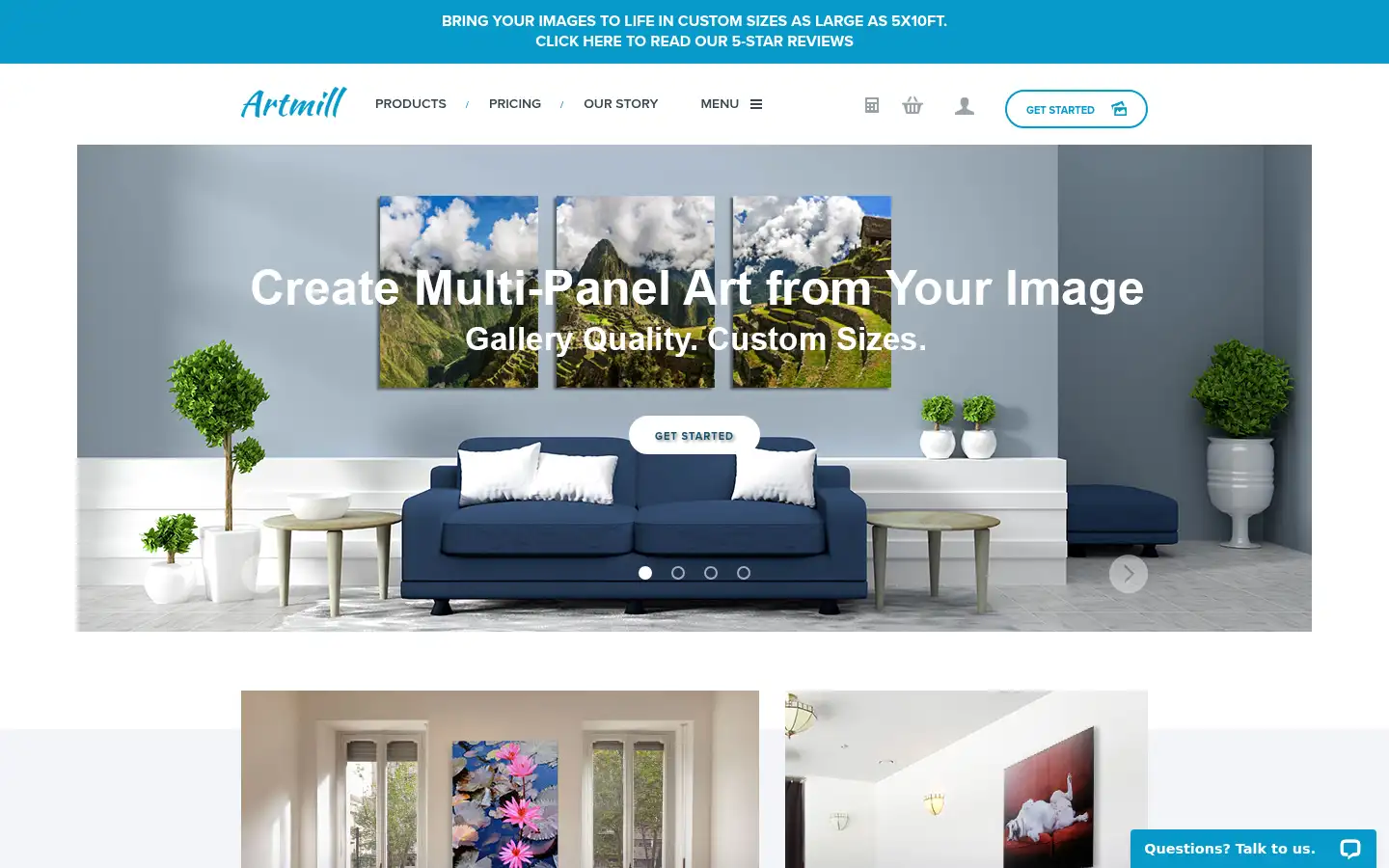 Screenshot of artmill.com