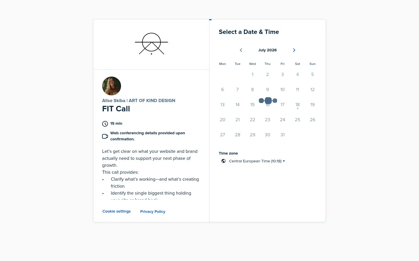 Screenshot of artofkinddesign.com