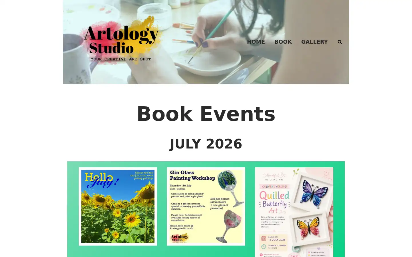 Screenshot of artologystudio.co.uk