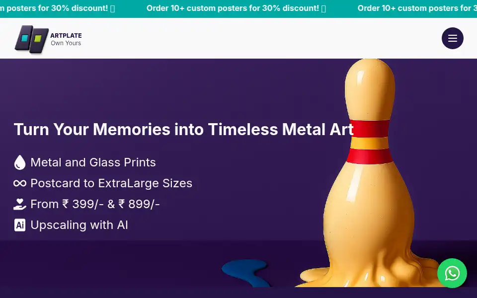 Screenshot of artplate.in